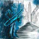 Σαξοφωνίστας στον δρόμο