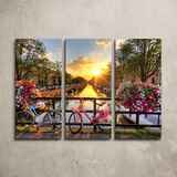 Ανοιξιάτικο πρωινό στο Amsterdam - Τρίπτυχος πίνακας