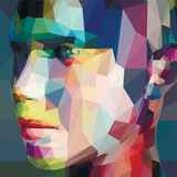 Αφηρημένο πορτρέτο με τρίγωνα