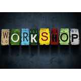 Η λέξη workshop από πινακίδες αυτοκινήτων