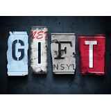 Η λέξη gift από πινακίδες αυτοκινήτων