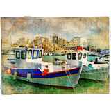 Μικρό λιμάνι ελληνικού νησιού