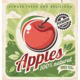 Παλιά αφίσα που απεικονίζει ένα μήλο