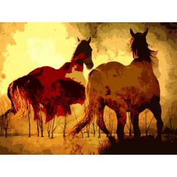 Ψηφιακή ζωγραφική με άλογα