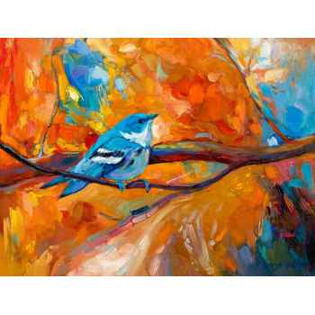 Μπλε πουλί σε κλαδί δέντρου