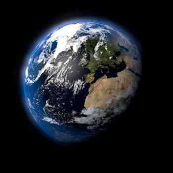 Πλανήτης γη σε μαύρο φόντο