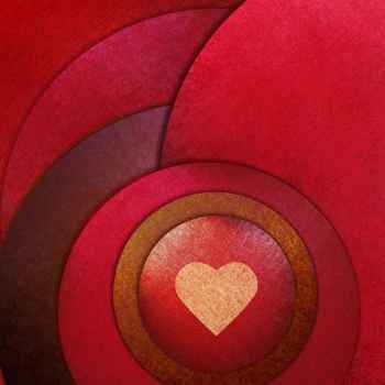 Καρδιά με κόκκινους κύκλους