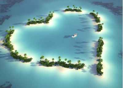 Νησί σε σχήμα καρδιάς