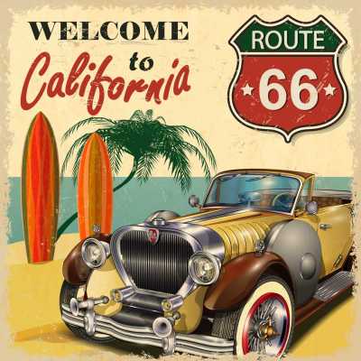 Παλιά αφίσα - Καλωσορίσατε στην Καλιφόρνια