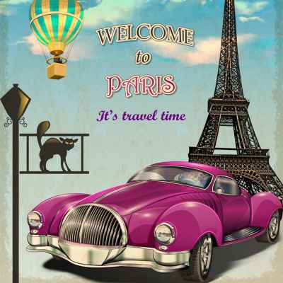 Παλιά αφίσα - Καλωσορίσατε στο Παρίσι
